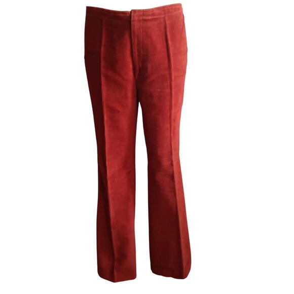 Women's Vintage Corduroy Jacket Pants Set 10 1970's Boho Fleece 30x31 Bootcut - Picture 3 of 11